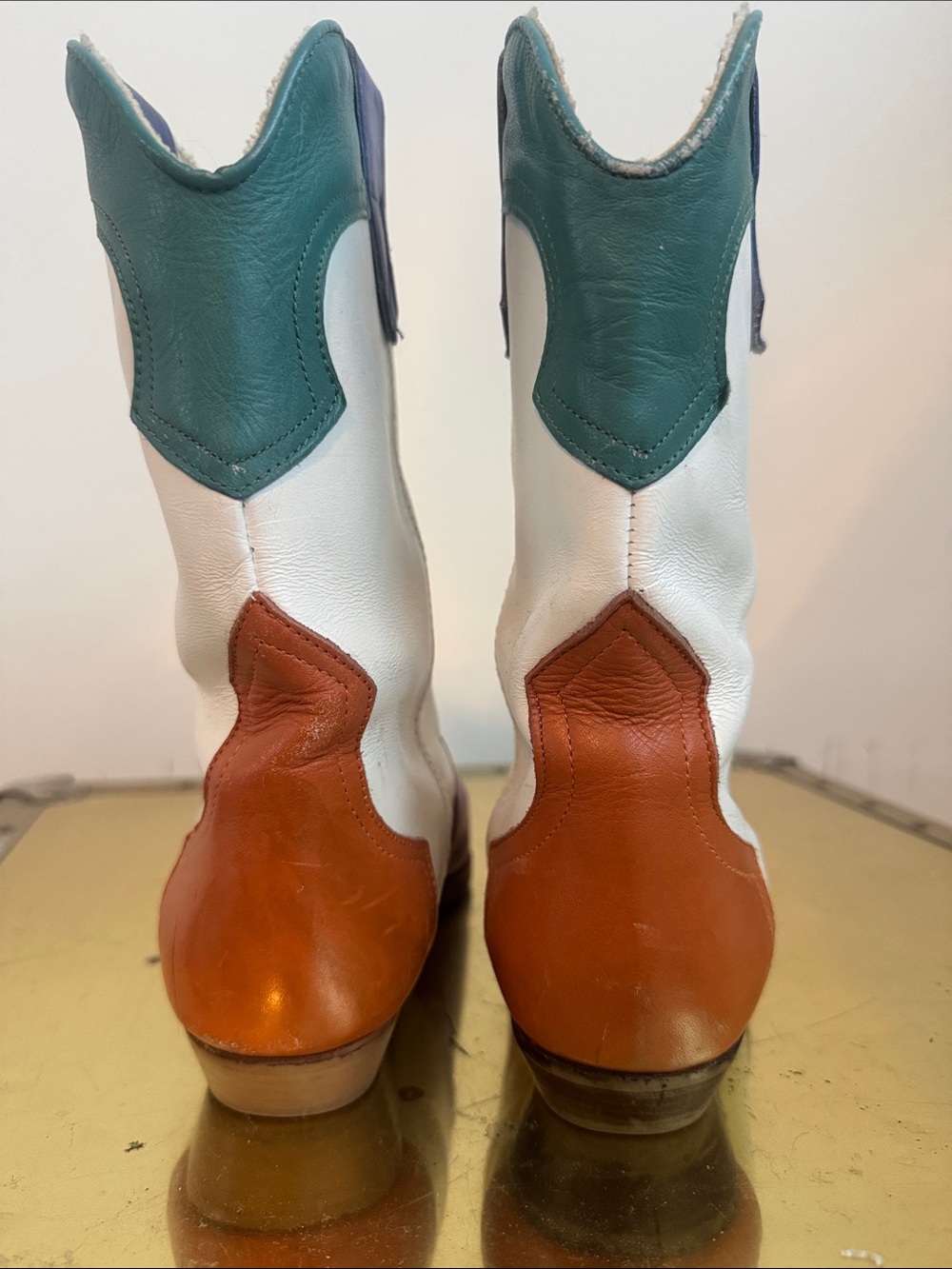 Colorblock Cowboy Boots - Picture 6 of 7